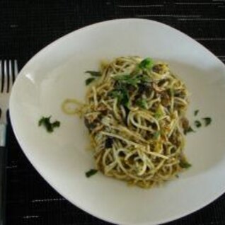 簡単！海苔の佃煮パスタ